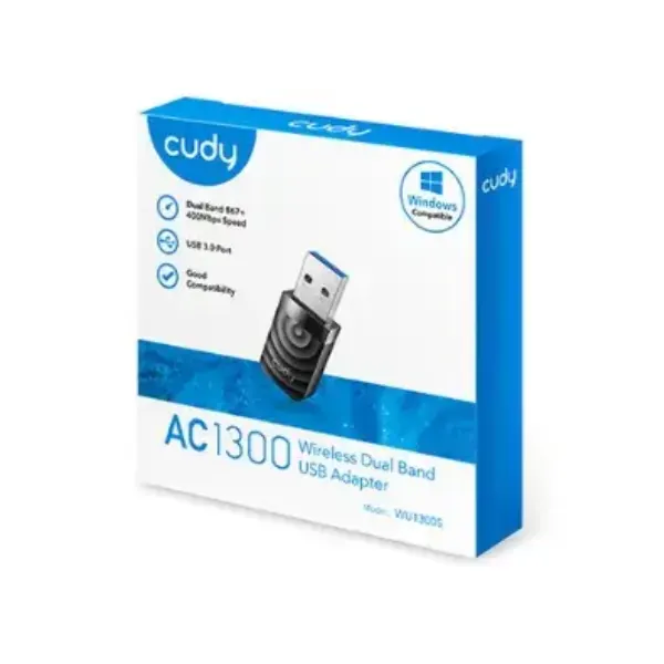 Cudy WU1300S AC1300 High Gain USB WiFi Adapter Others Price in Bangladesh - Mobile.com.bd